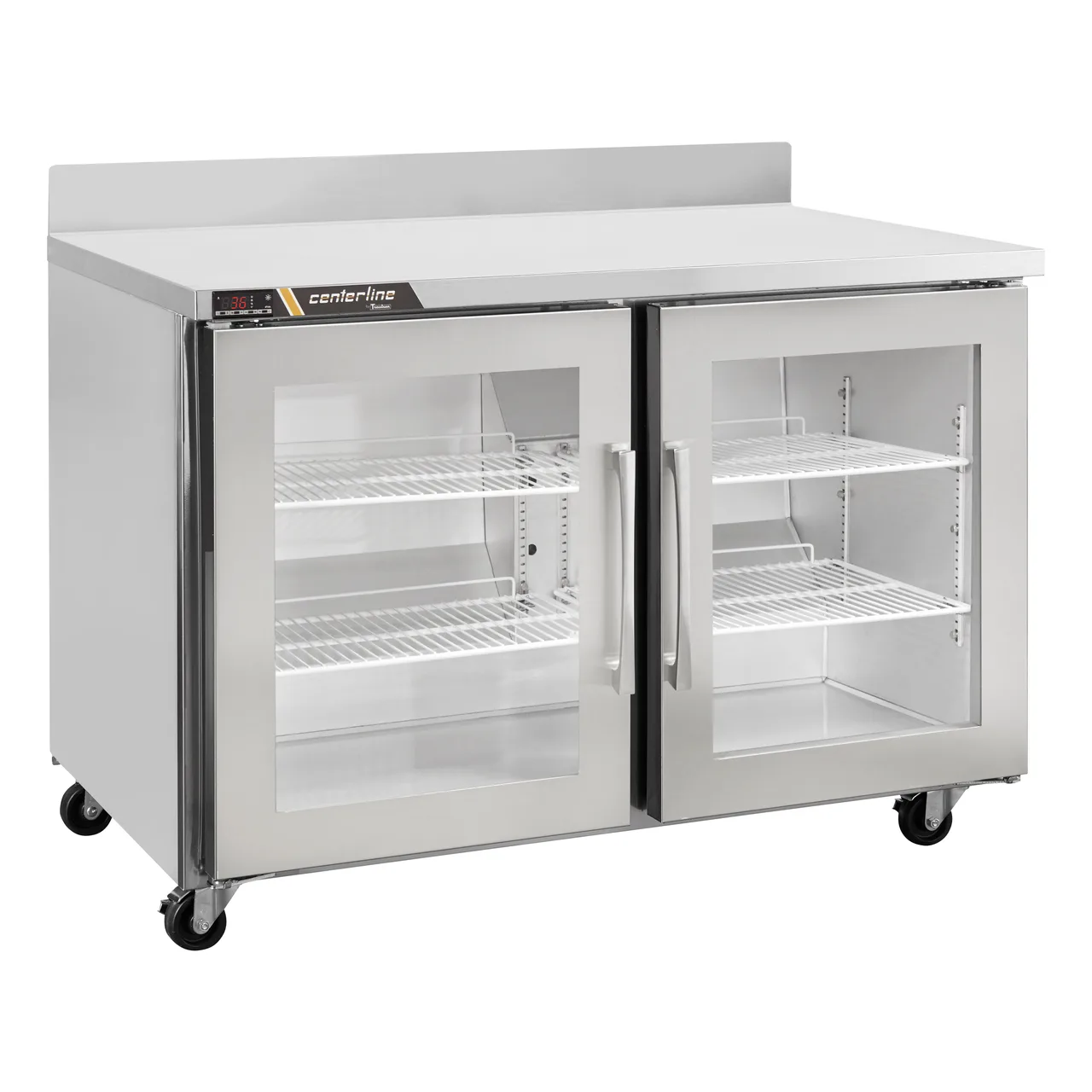 Traulsen C Series CLUC-36R-GD-WTRR 36" 2-Section Worktop Refrigerator w/ 2 Glass Doors