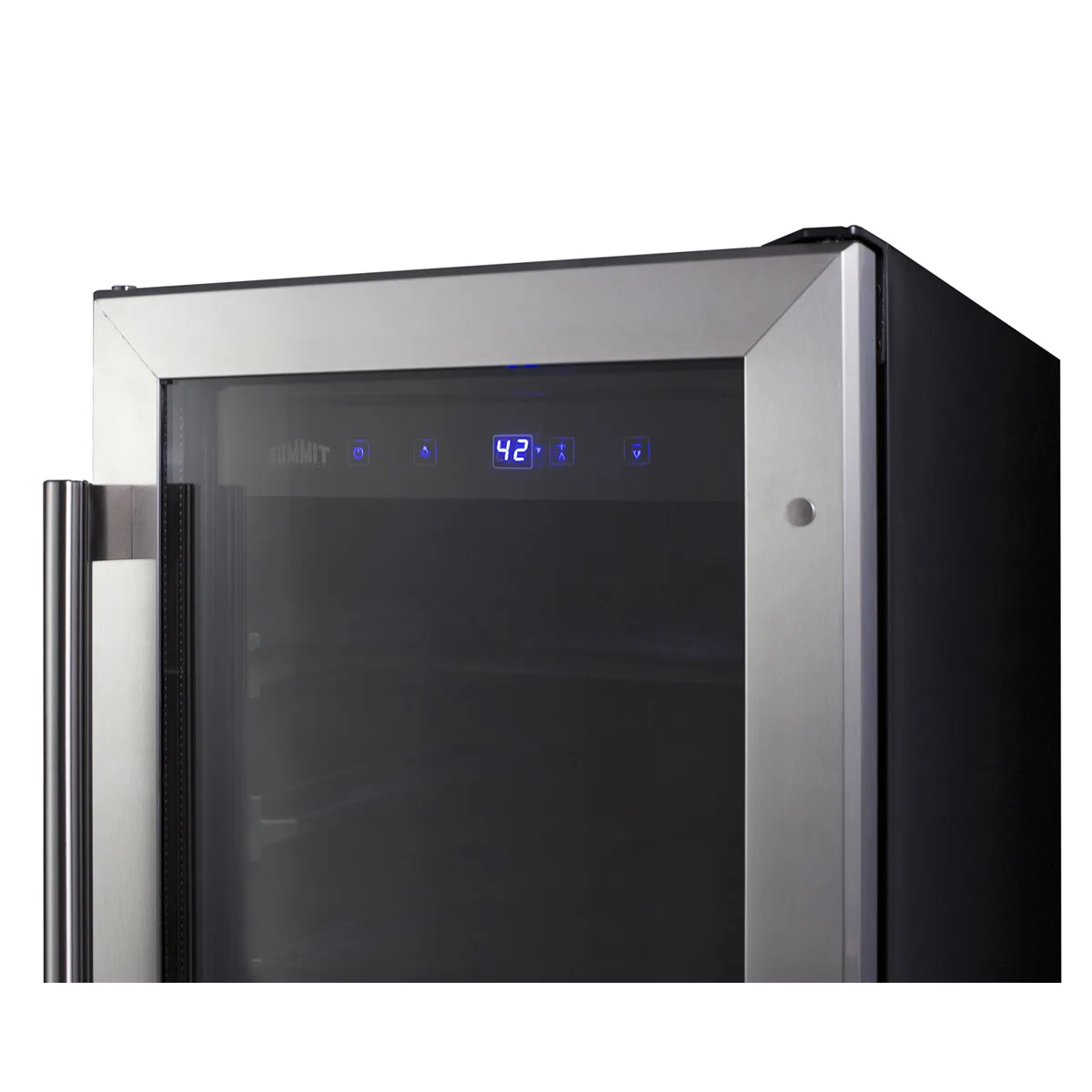 Summit ALBV15 Undercounter Beverage Center with Glass Door, in Black, 2.3 cu.ft