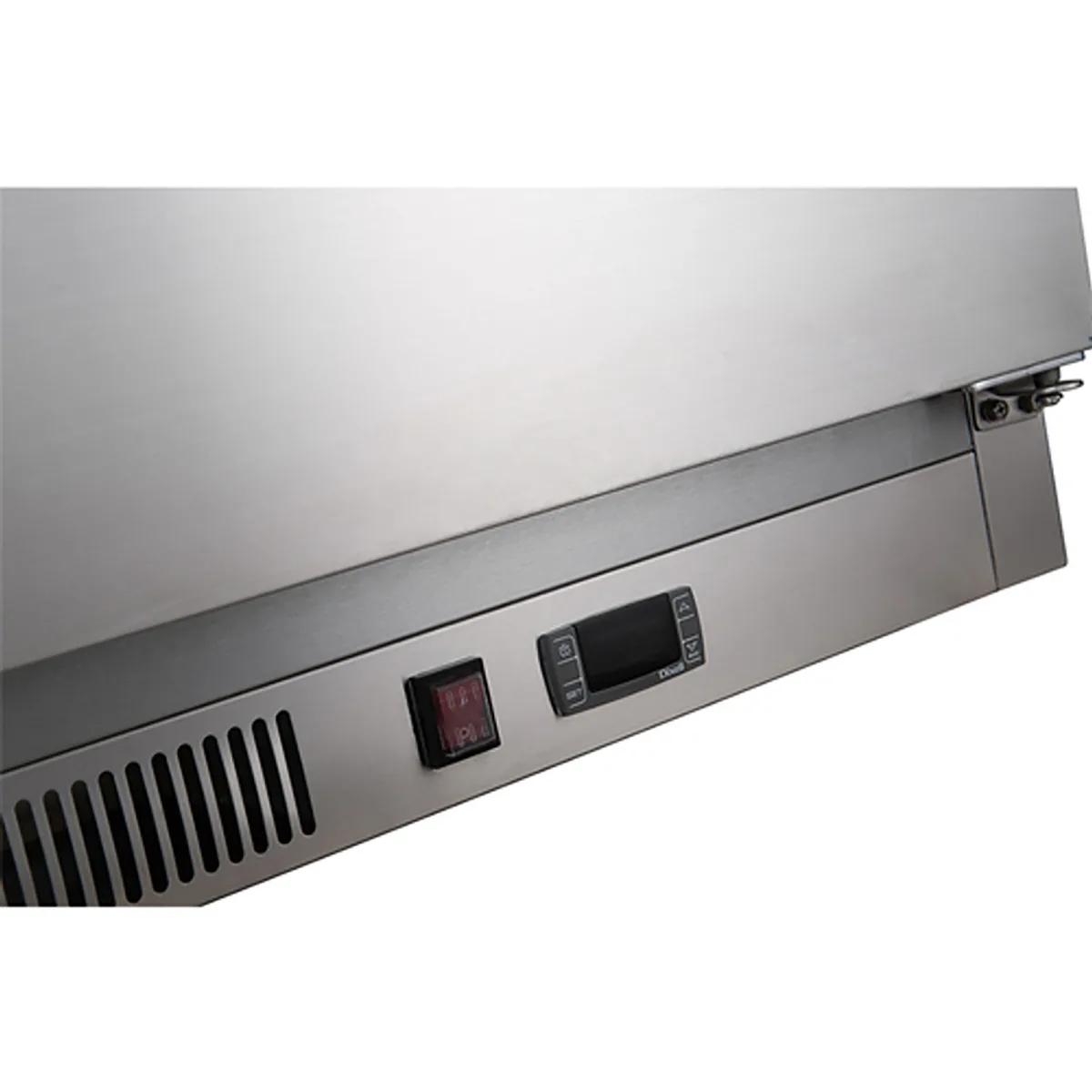 Dukers Appliance Co DPP70 70" Refrigerated Pizza Prep Table w/ 2 Doors, (9) 1/3 Size Pans 
