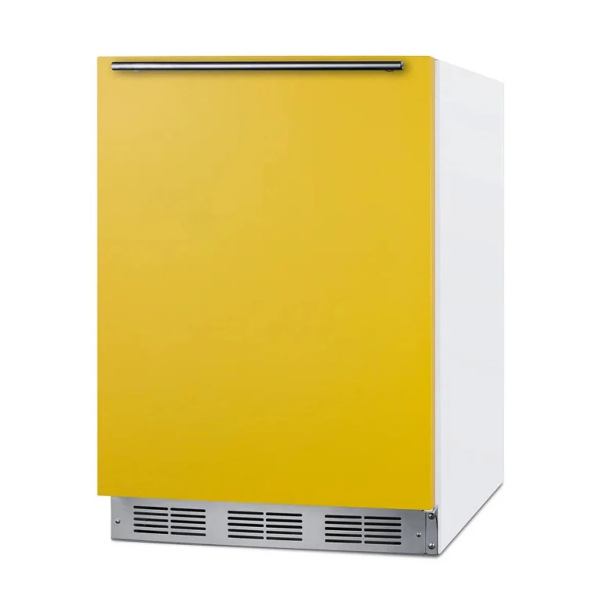 Summit BRF611WHY 23" Undercounter Freezer in White, w/ Saffron Gold Door, 5.1 cu. ft.