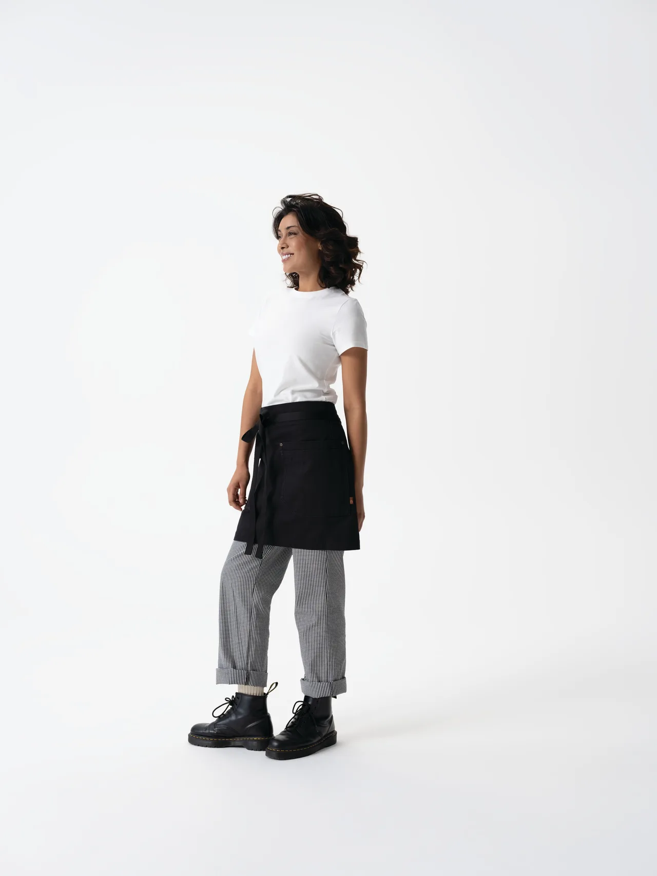 Chef Works AHN11-BLK-0 Unisex Waist Apron, 36" Long, 22" Wide, 100% Cotton, Black