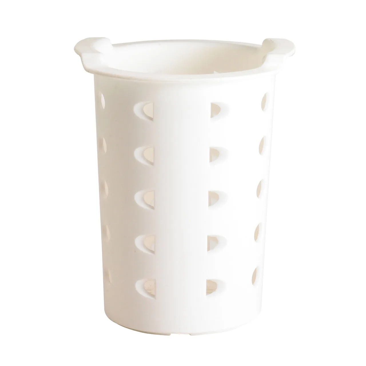 Cambro FWC56148 Flatware Cylinder Insert Holder, 4-1/2" dia., White Plastic