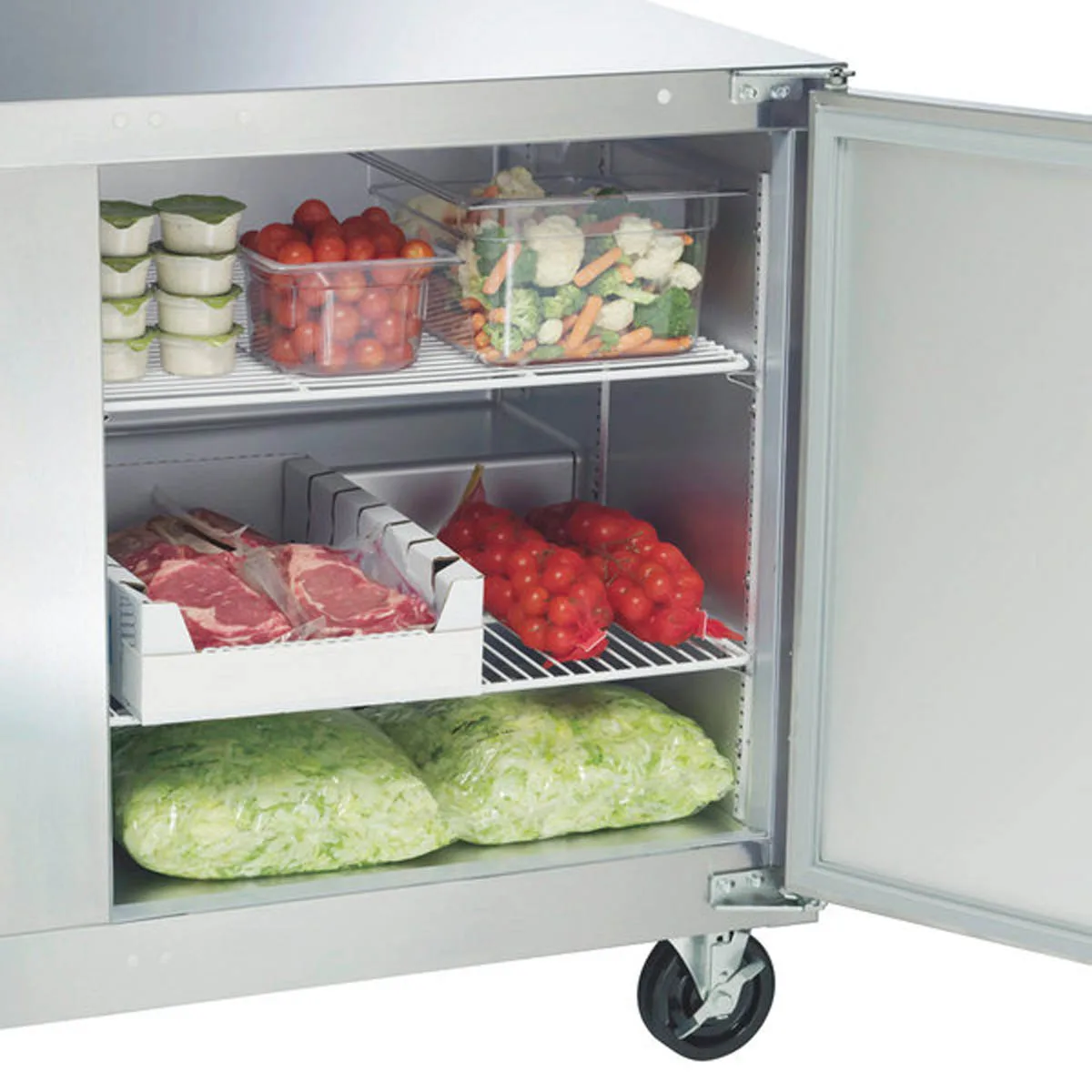 Traulsen UHT48-RR-SB 48" 2-Door Undercounter Refrigerator, Stainless Steel, Front Breathing, 13.5 cu. ft.