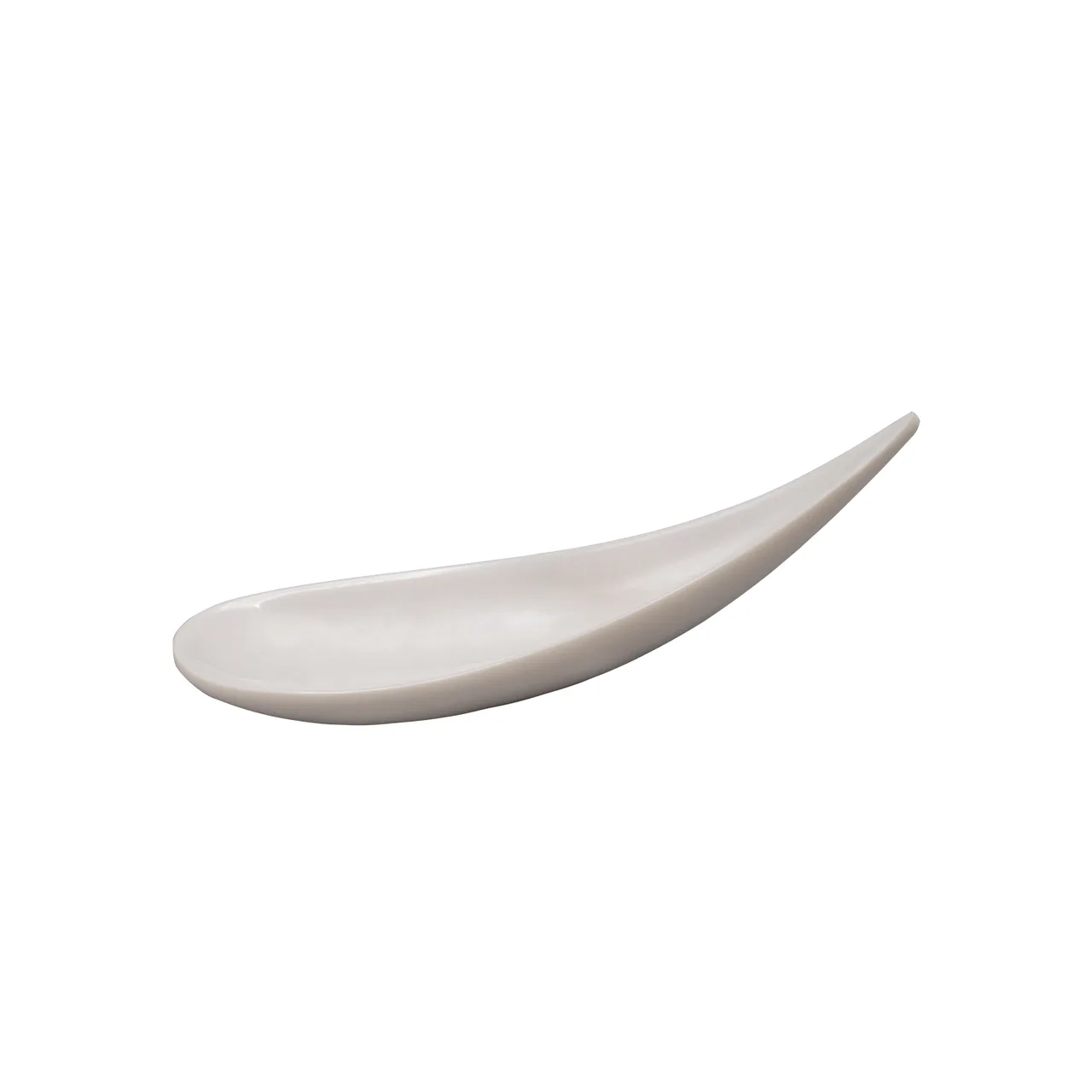 CAC China XSPN-TS60-W Tasting Spoon, 0.5oz, 5‑3/4" L x 1‑7/8" W x 1" H, White Melamine - 1 Dozen