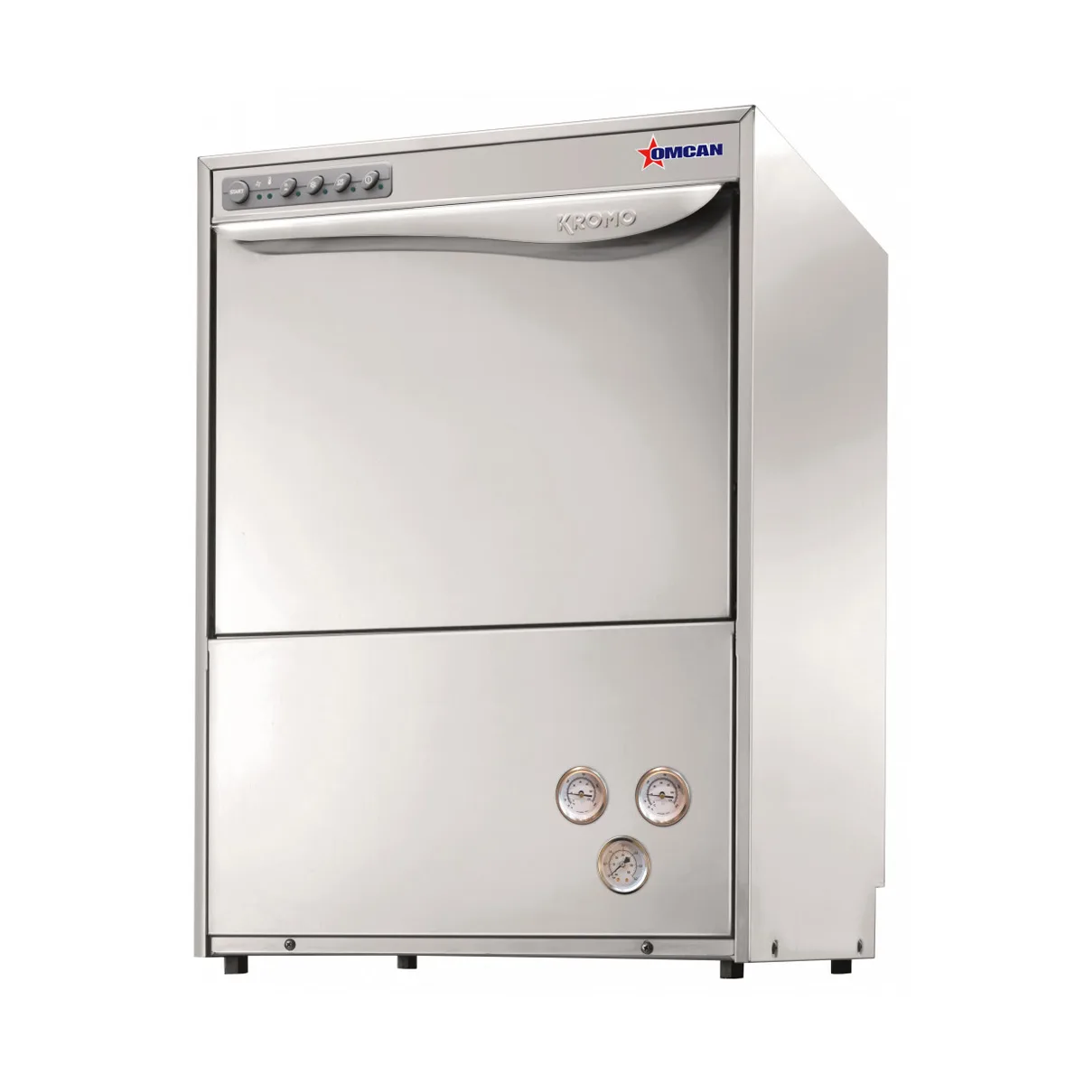 Omcan USA 49126 23" Undercounter Dishwasher,30 or 20 Racks/Hr-0.74 Gal/Rack-High Temp w/Booster