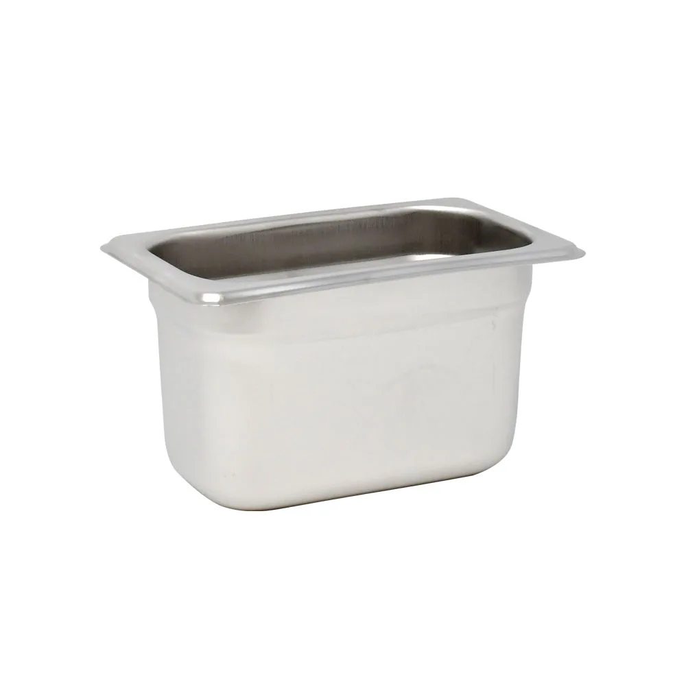 Omcan USA 81123 Steel Table Pan, 1/9 Size, 6-7/8" x 4-1/4" x 6" Deep, 24‑Gauge, NSF