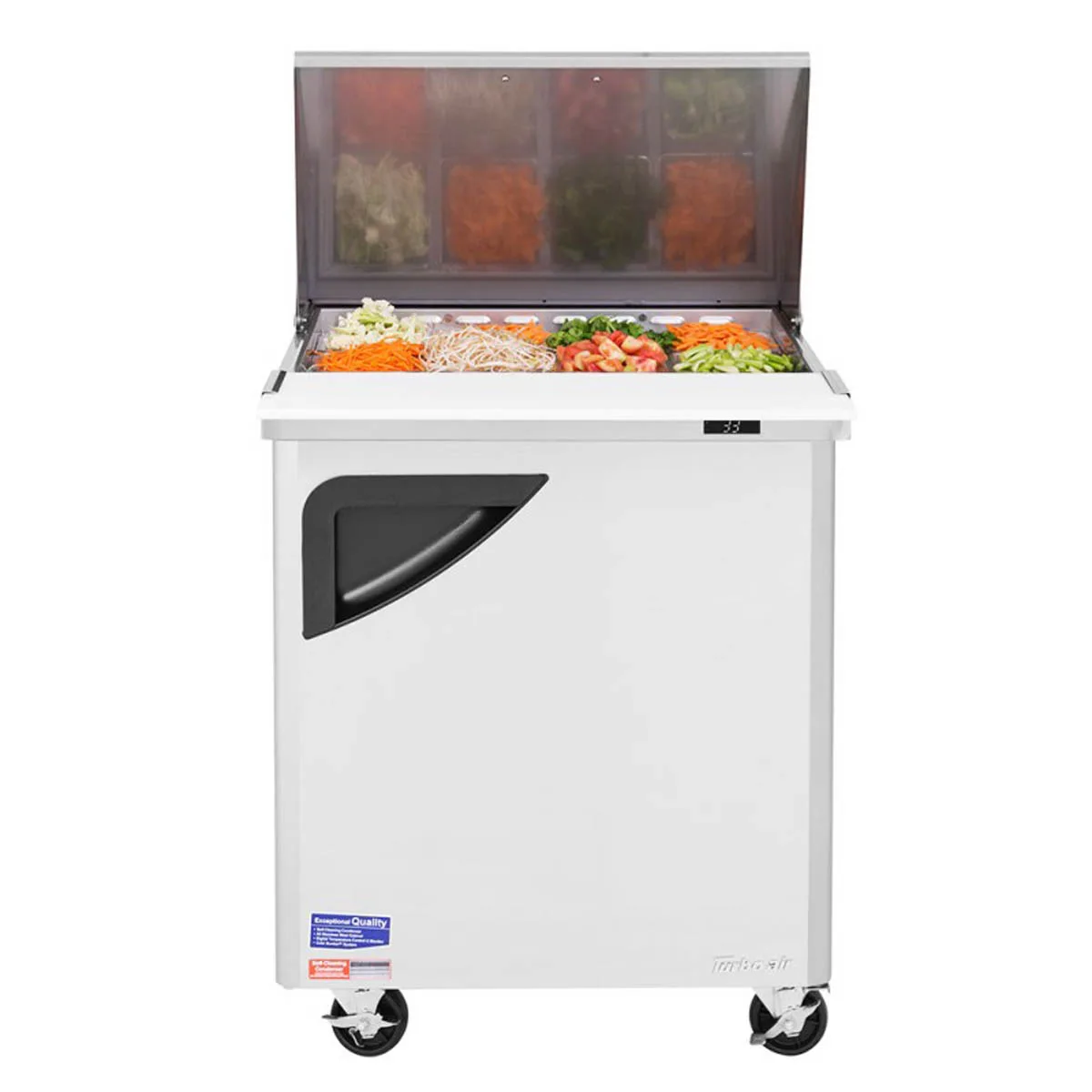 Turbo Air TST-28SD-12-N 27" Mega Top Sandwich/Salad Prep Table w/ 1 Door, 12 Pans