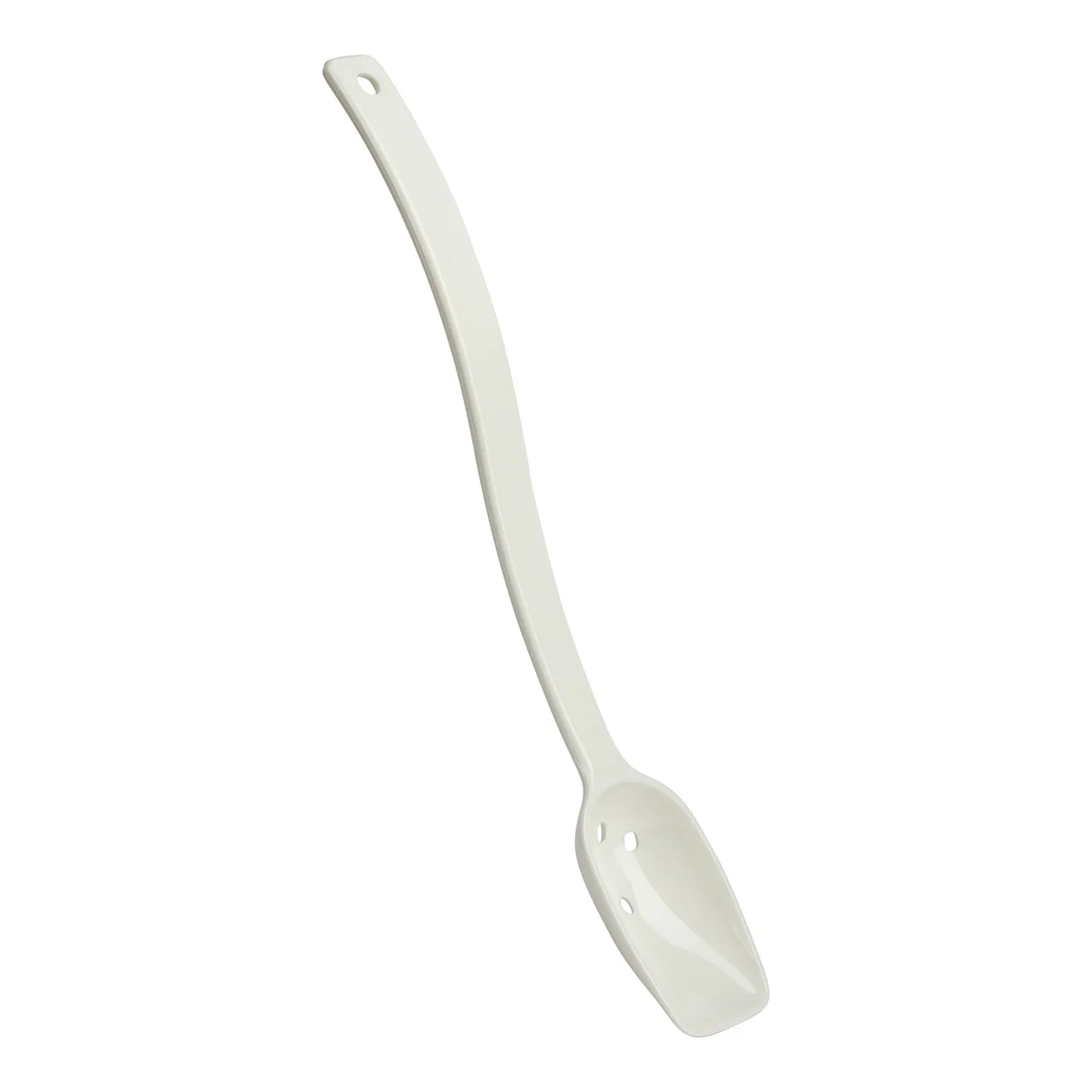 Cambro SPOP10CW148 Salad Bar Spoon –10"Plastic,3/4 oz, White, Hanging Hole, Dishwasher Safe, NSF