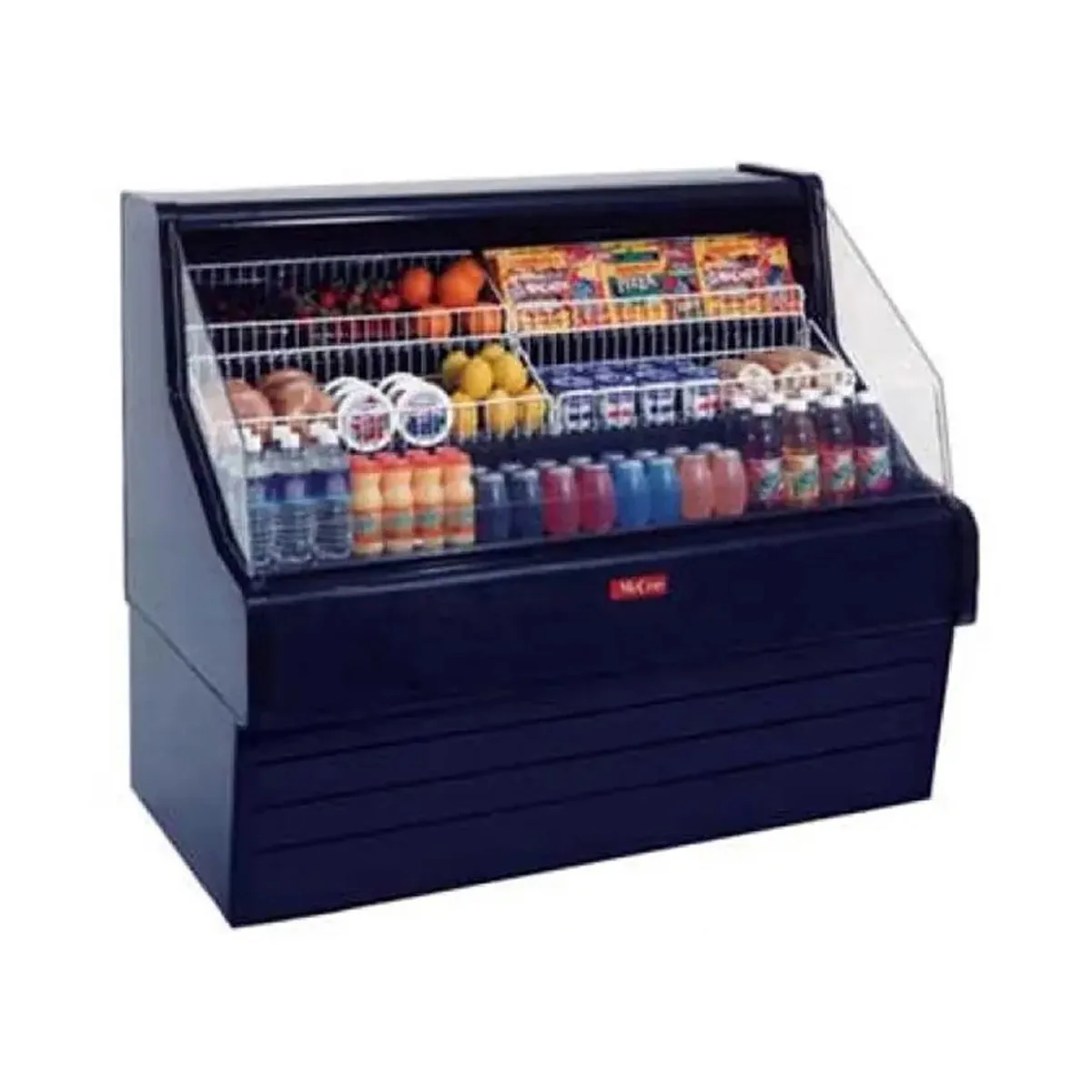 Howard-McCray SC-OS30E-4-B 51" Horizontal Impluse Open Merchandiser in Black, Self-Contained