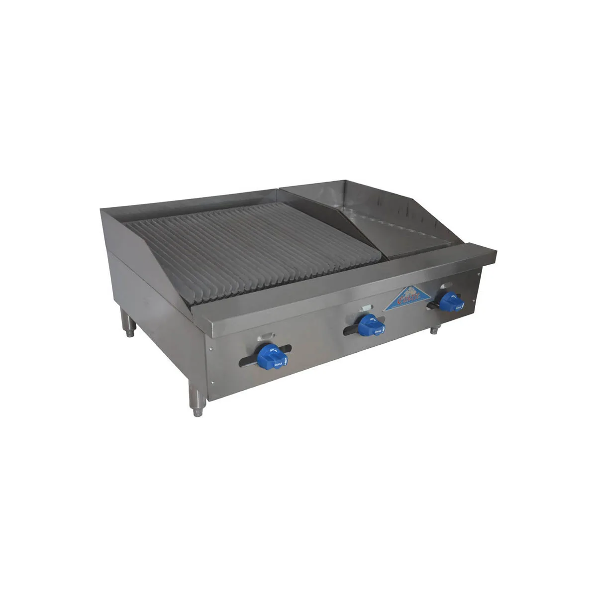 Comstock-Castle FHP48-18T-2.5RB 48" Countertop Gas Griddle/Charbroiler Combination, 116.000 BTU