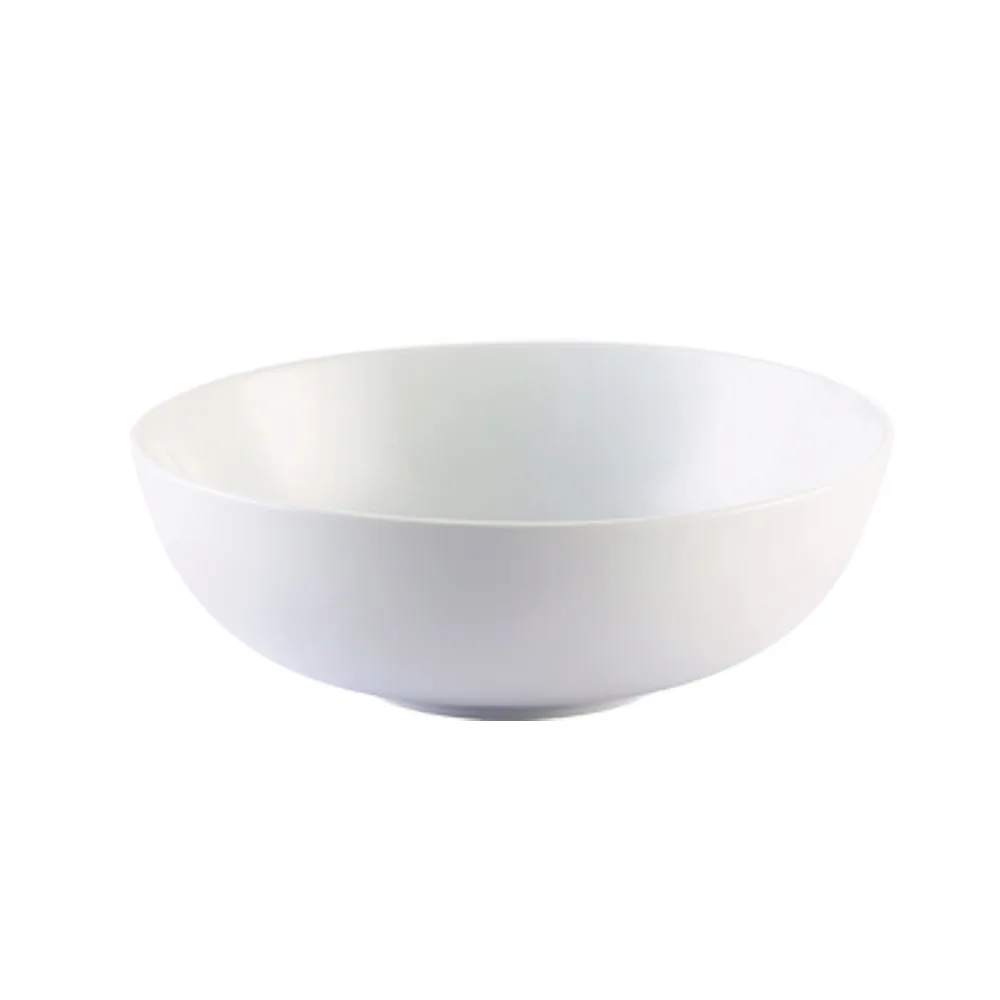 CACChina MXS-10 Salad Bowl, 10" Diameter, 90 Oz White Porcelain Round, Dishwasher Safe - Dozen