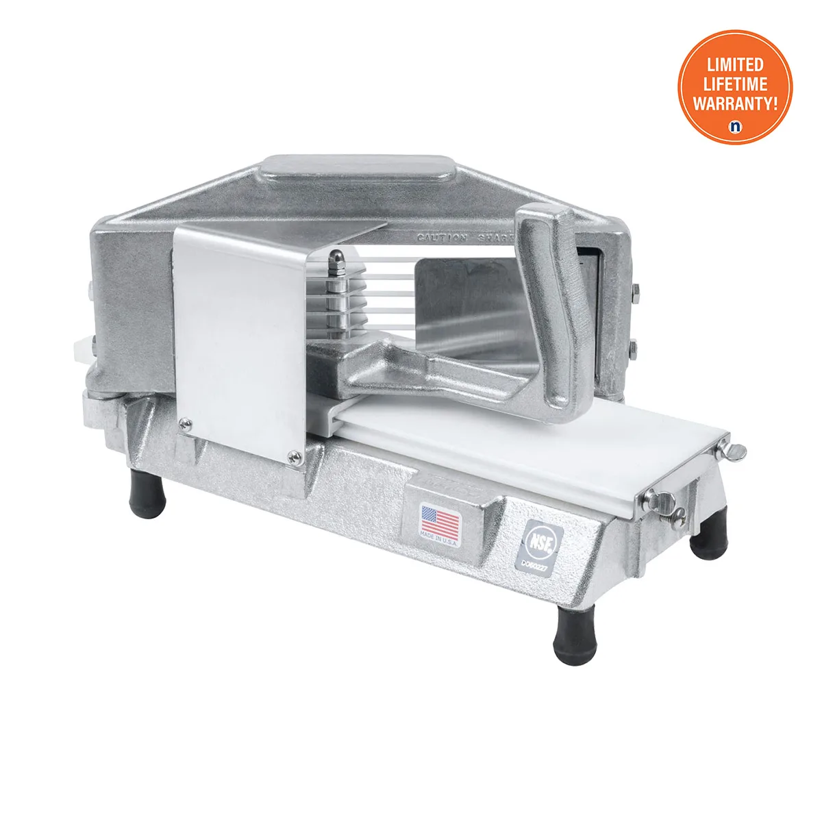 Nemco 55600-3 Tomato Slicer – 3/8" Straight Blade, 7-1/4"W x 15-1/4"D x 8-1/4"H, Cast Aluminum & Stainless Steel