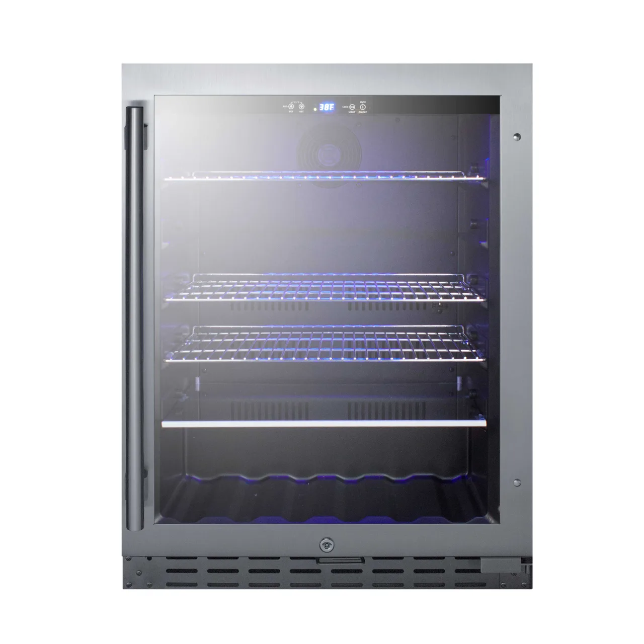 Summit ALBV2466CSS 23-1/2" Countertop Glass Door Beverage Merchandiser, 4.2 cu. ft.