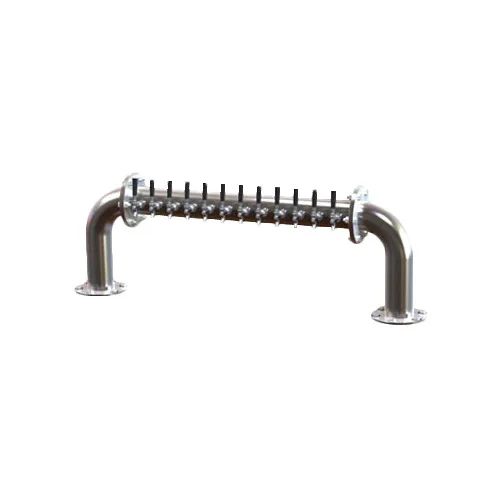 Perlick 4064-8R Pass-Thru Brew Pipe Draft Beer Dispensing Tower, 8 Faucets
