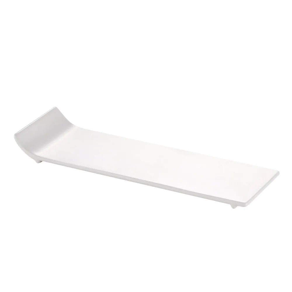 CAC China SF-P61 Sunrise Tray, 16" L x 5" W x 1-3/4" H, Porcelain, Bone White, Dishwasher - Dozen