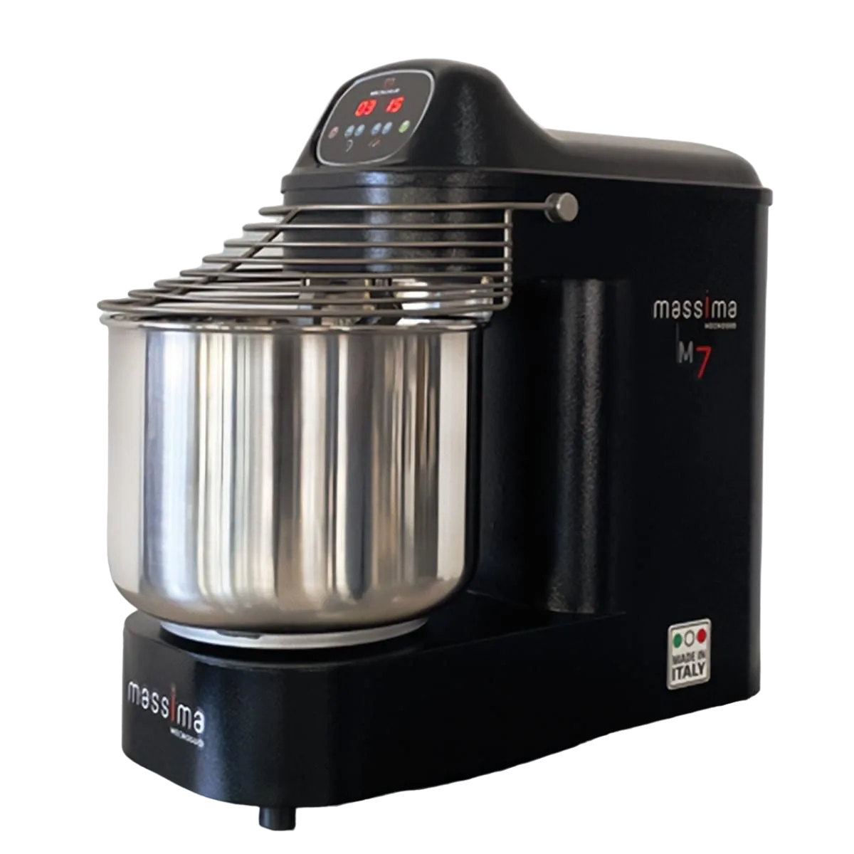 AMPTO MASSIMA M7 Countertop Spiral Mixer with 10,5 qt Fixed Bowl, 15.4 lbs Dough Capacity, 1/2 hp