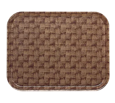Cambro 1826301 Rectangular Tray 17‑7/8" x 25‑3/4" Fiberglass Wood Basketweave NSF Dishwasher Safe