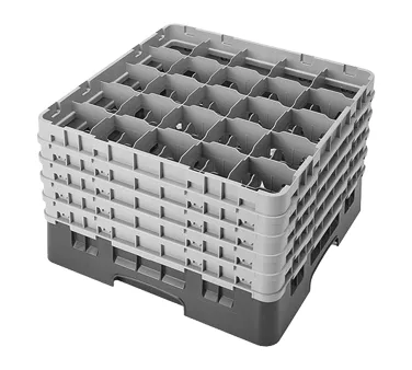 Cambro 25S1058416 Camrack Glass Rack, Full Size, 19-3/4 x 19-3/4, 25 Compartments, Cranberry Red, HACCP Compliant