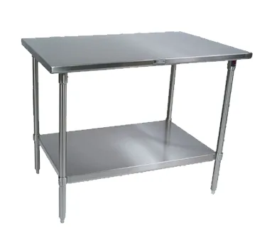 John Boos ST6-2460SSK-X 60" Open Base Work Table with Undershelf, Flat Top / 16 Gauge Top - Flyer