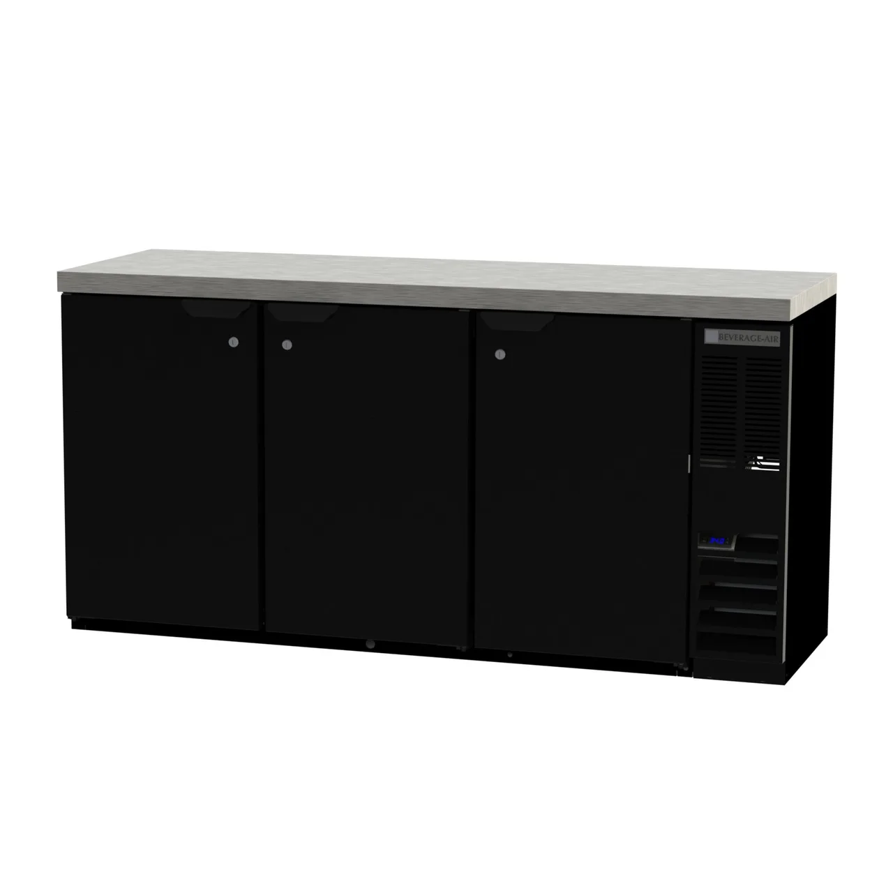 Beverage Air BB72HC-1-B-27 72" 3 Section Back Bar Refrigerator with Solid Door