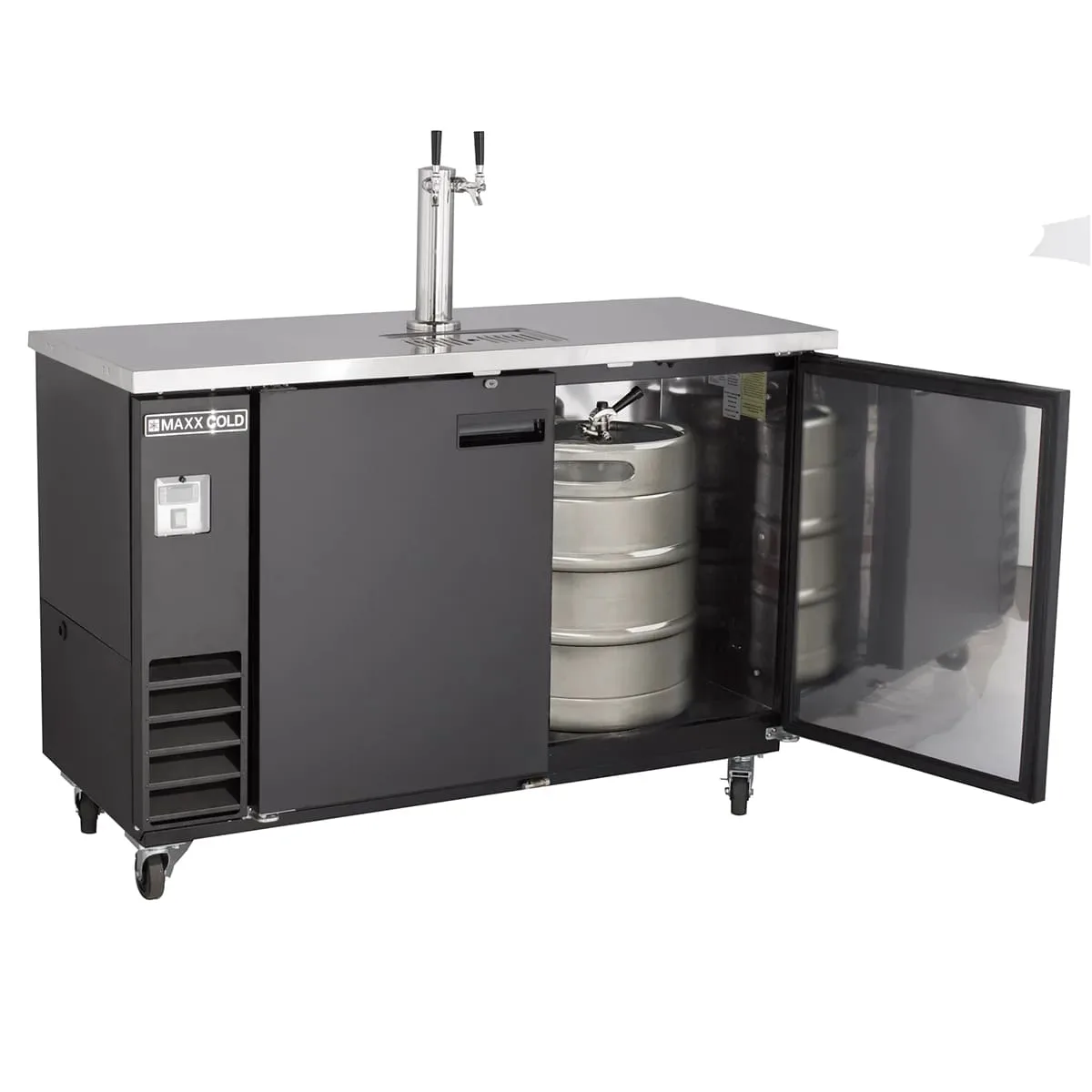 Maxx Cold MXBD48-1BHC 47" Draft Beer Cooler w/ 2 Kegs, 10.5 cu. ft., 1 Dual-Tap Tower