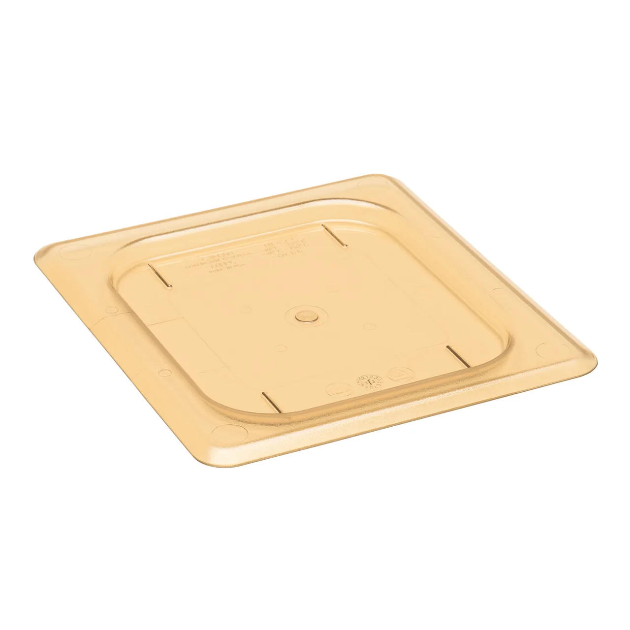 Cambro 60HPC150 H‑Pan Plastic Cover, 1/6 Flat Amber Lid, Non‑Stick -40°F to 300°F NSF