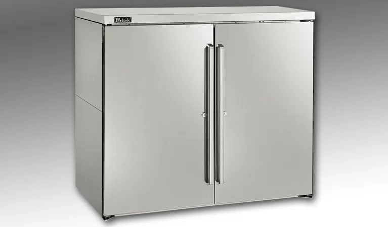 Perlick DBN40 40" Two Section Narrow Door Back Bar Dry Storage Cabinet