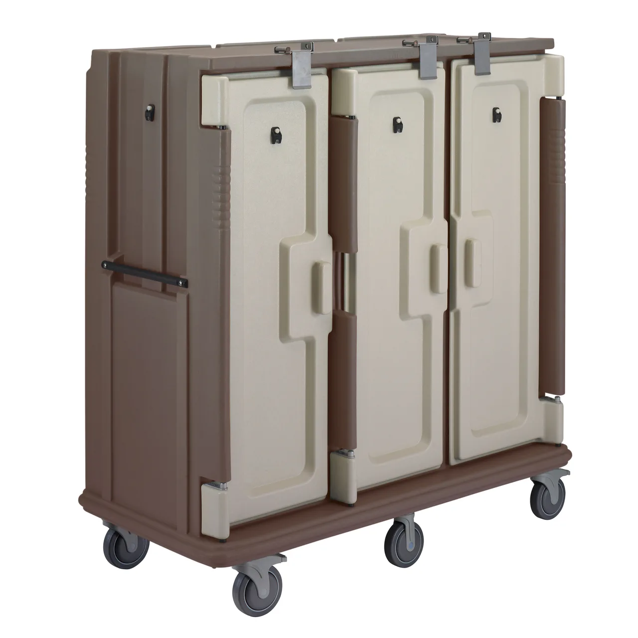 Cambro MDC1418T30194 Granite Sand 30 Tray Meal Delivery Cart w/ 3 Compartments