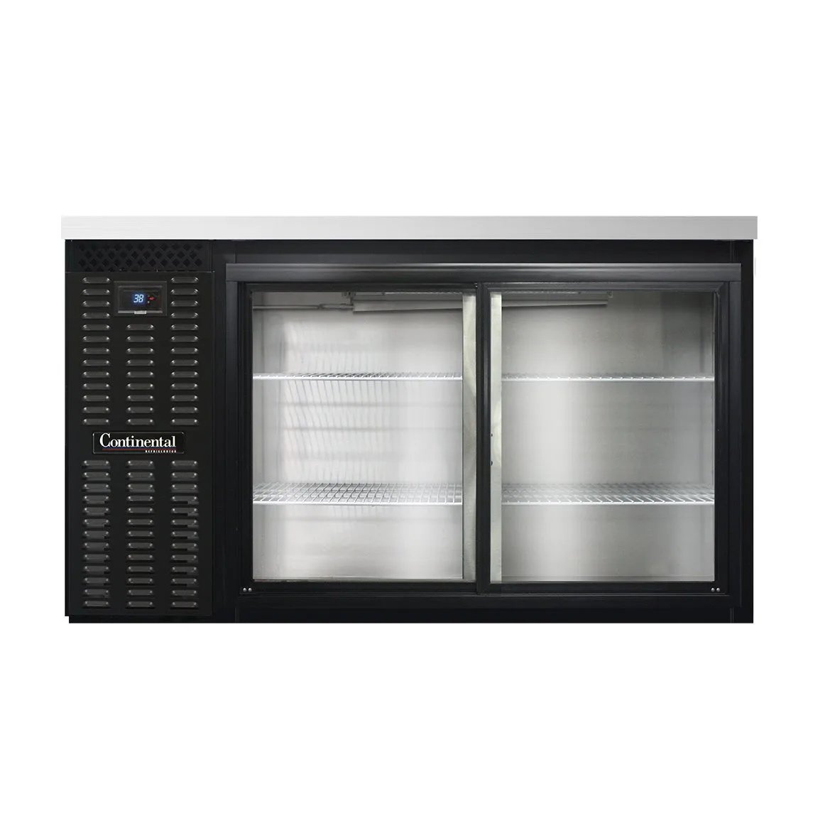 Continental Refrigerator BB59SNSGD 59" Back Bar Refrigerator with Glass Door