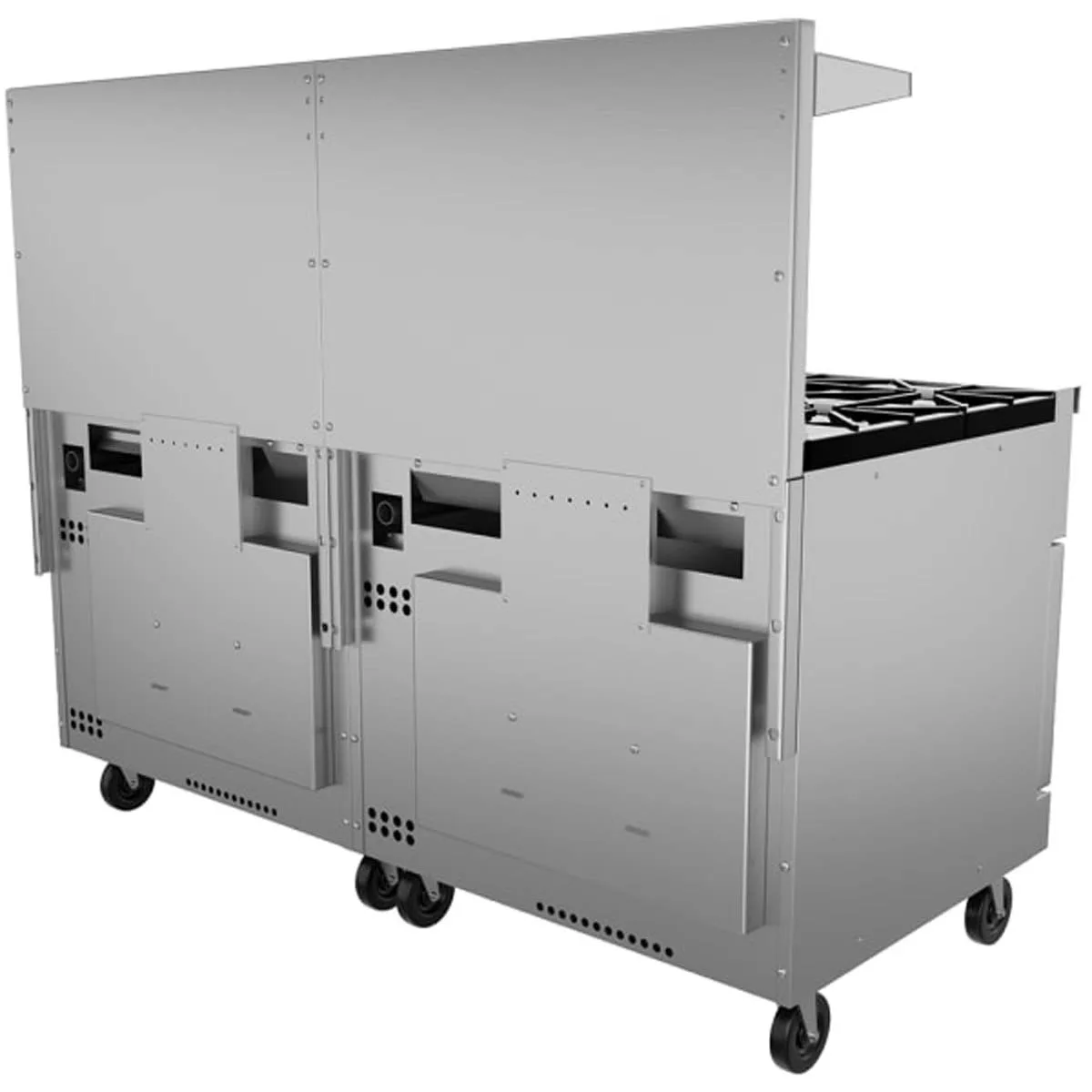 Vulcan 72SS-8B24GT 72" Gas Restaurant Range w/ (8) Open Burners, 24" Griddle Right w/ Thermostatic, (2) Standard Ovens, 350.000 BTU 