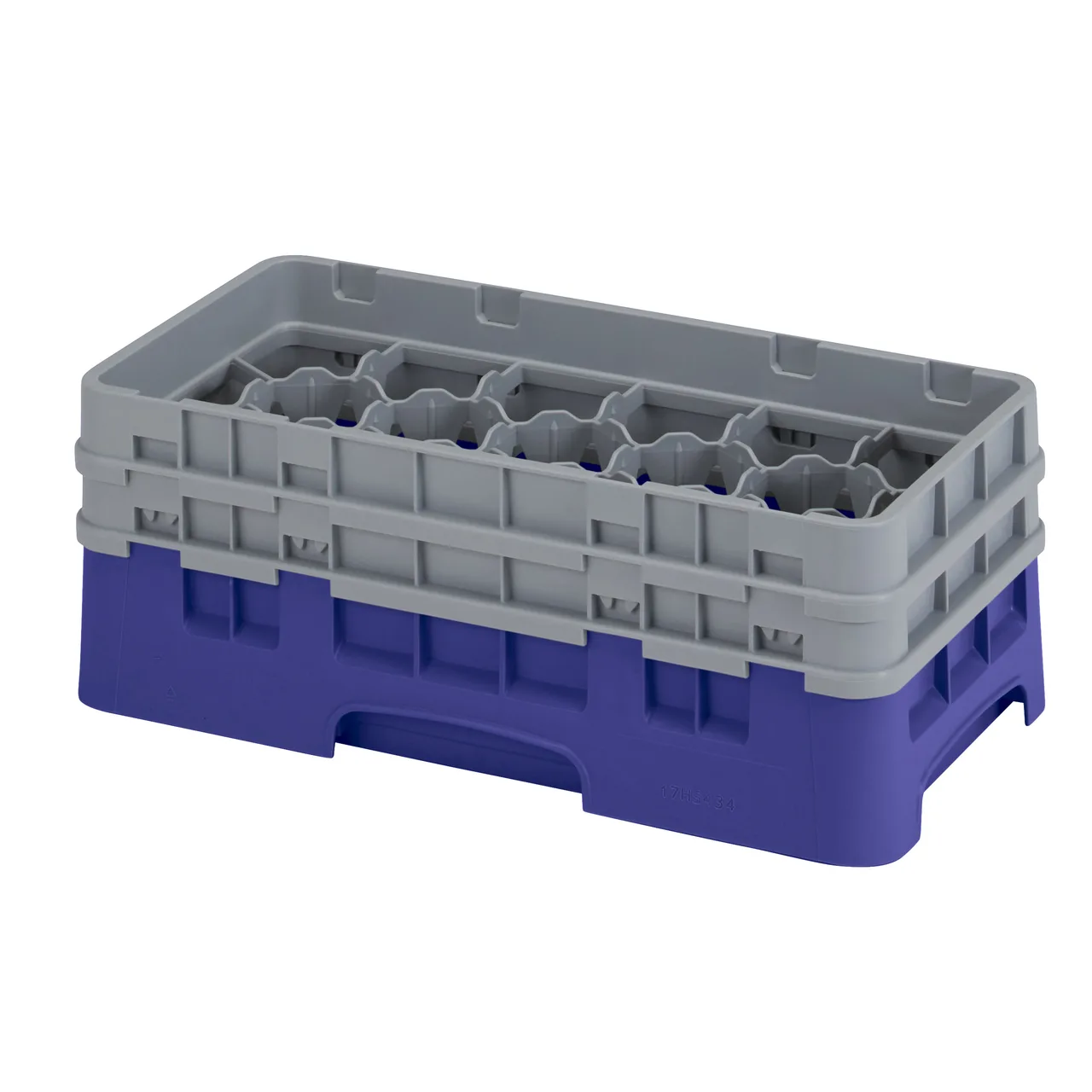 Cambro 17HS434186 Camrack Glass Rack, Navy Blue, Half Size, 17 Compartments, 10x19.75x7.25in