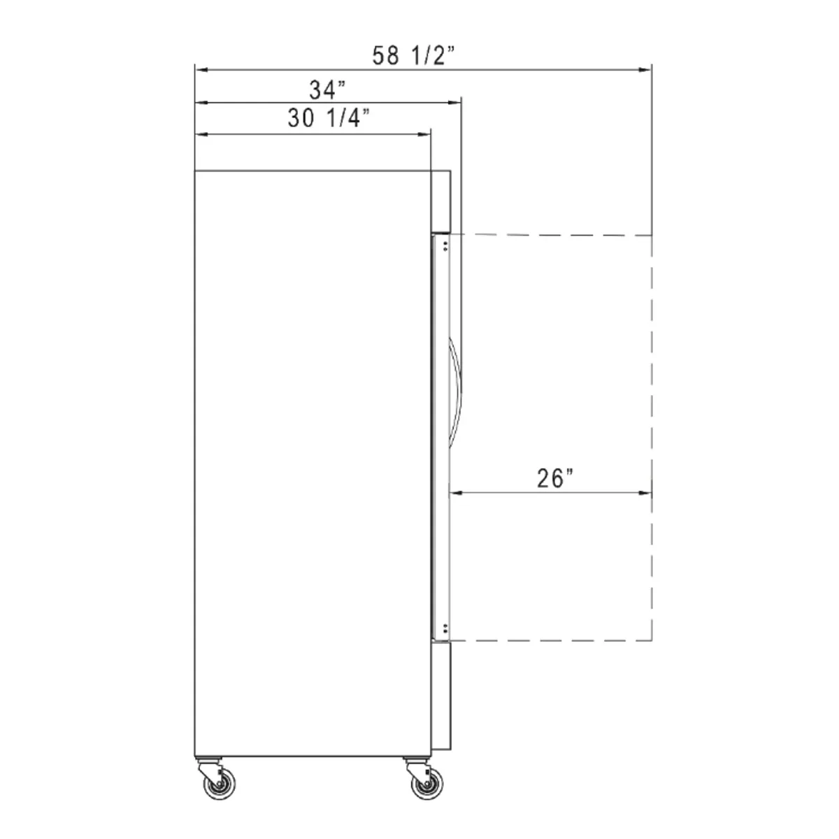 Dukers Appliance Co D83R-GS3 83" 3-Glass Door Reach-In Refrigerator, Bottom Mount, 64.8 cu. ft.