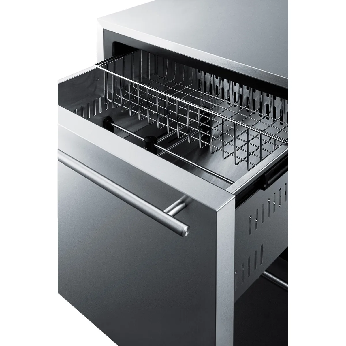 Summit SPR627OS2D 24" Built-in Outdoor Stainless Steel 2 Drawers Refrigerator, 3.4 cu. ft.