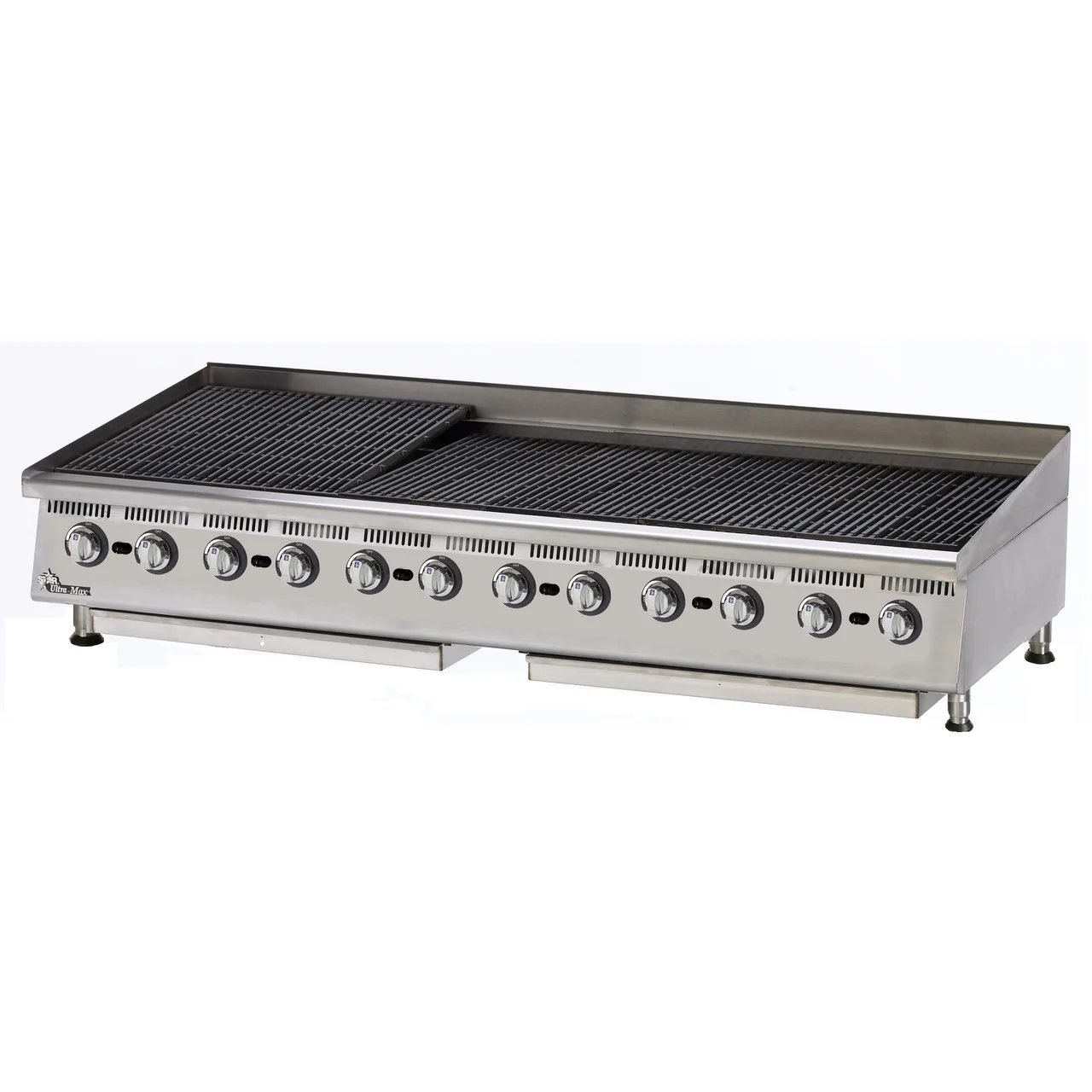 Star 8072CBB 72" Countertop Gas Lava Rock Charbroiler w/ (12) Burners, 240.000 BTU
