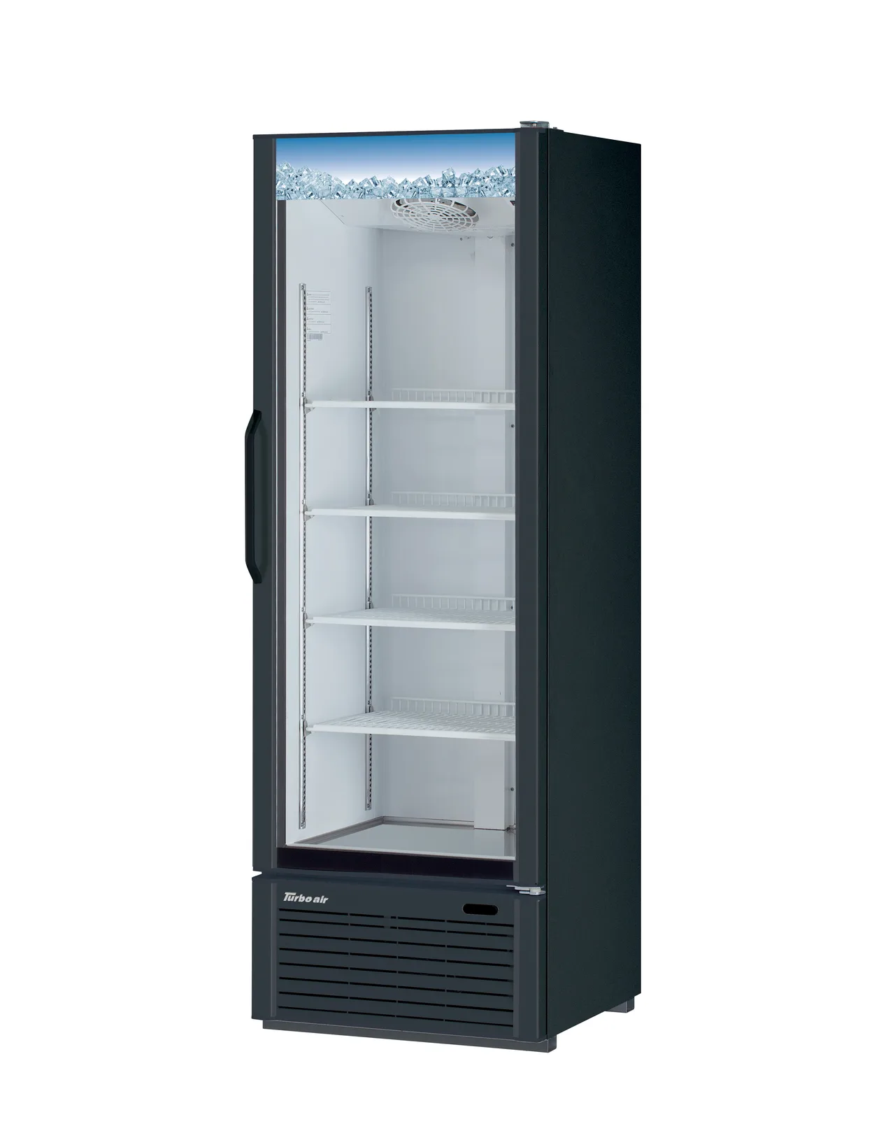 Turbo Air TGM-19B-N6 26-3/8" 1-Glass Door Merchandiser Refrigerator, 15.09 cu. ft., Black