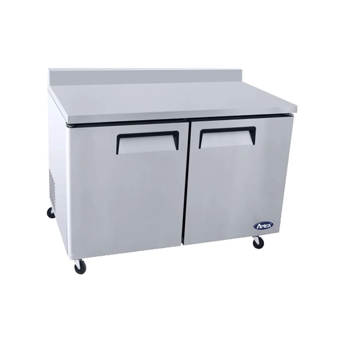 Atosa USA MGF8413GR 48" 2-Solid Door WorkTop Freezer with Backsplash, -8°F–0°F temp, 13.4 cu. ft.