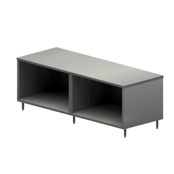 BK Resources CST-3696 Cabinet Base Open Front Work Table, 96"W x 36"D - Square / Flat Edge