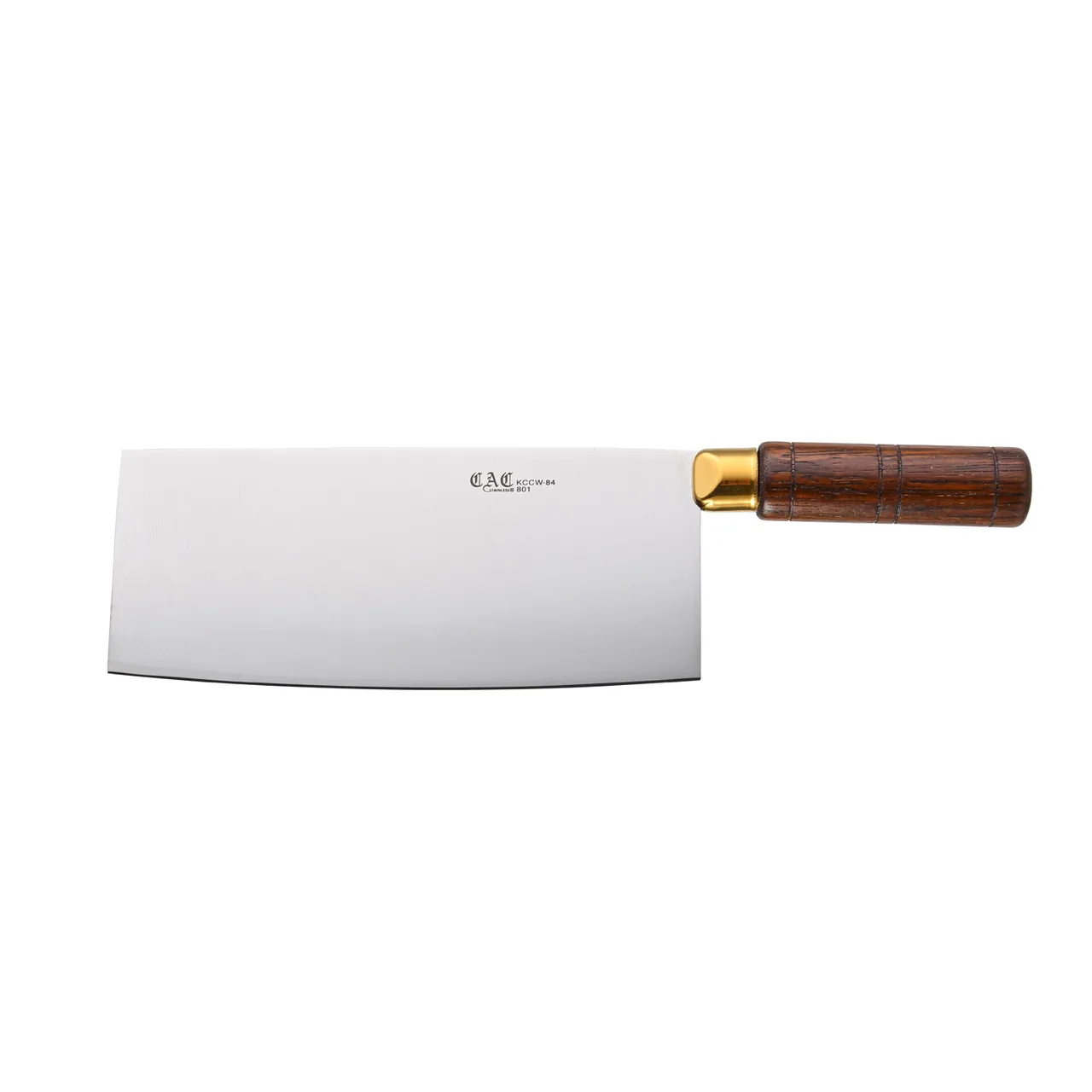 CAC China KCCW-84 Heavy-Duty Kitchen Cleaver Knife, 8" Stainless Steel Blade, Classic Wooden Handle