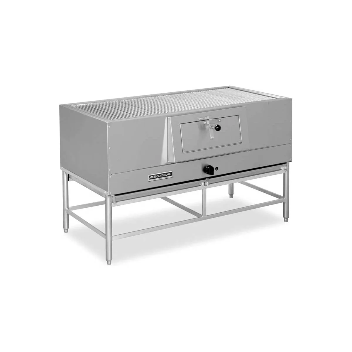American Range AMSQ-30 30" Cast Iron Wood Burning Charbroiler, Free Standing / 30,000 BTU