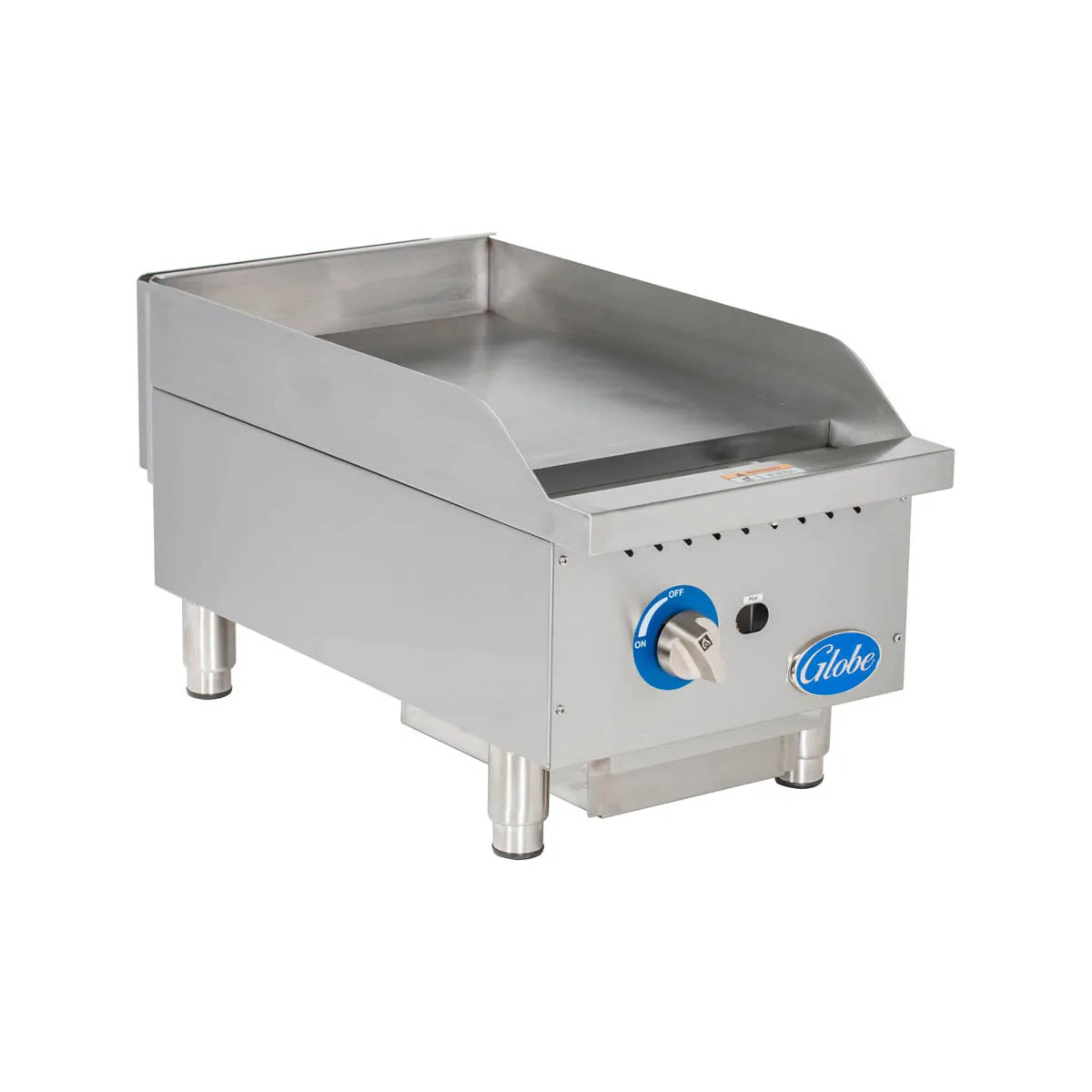 Globe GG15G 15" Countertop Gas Griddle, Manual Controls, 1" Steel Plate, 30.000 BTU