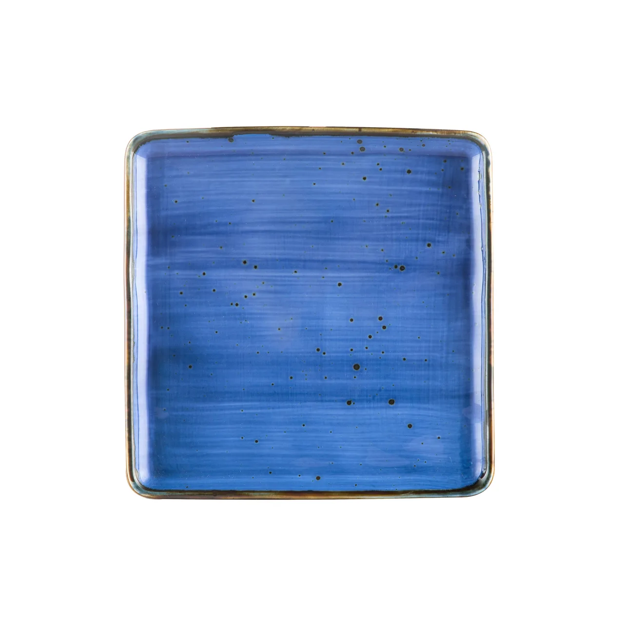 CACChina TUS-SQ6-BLU Tucson Plate, 6"x6"x3/8", Porcelain Glaze, Blue, Dishwasher Safe - Dozen