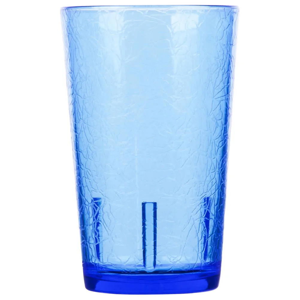 Cambro D8608 - 8 oz Tumbler, 2-5/8" Top Dia, SAN Plastic, Sapphire Blue Crackled Finish, Stackable