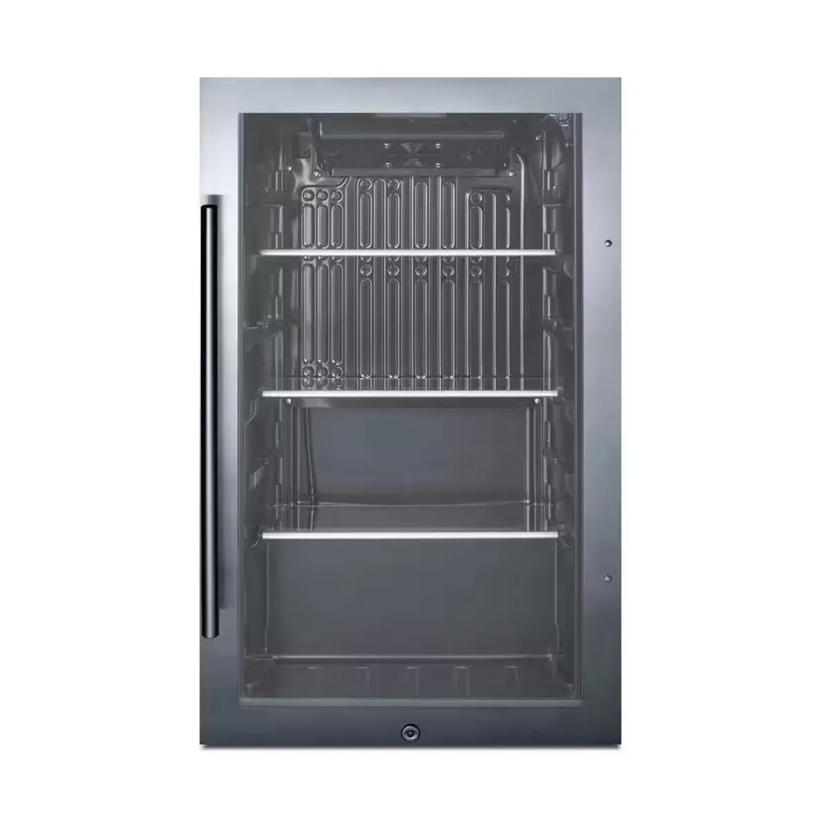 Summit SPR488BOSCSS 19" Built-in Outdoor Glass Door Refrigerator in Stainless Steel, 3.13 cu. ft.