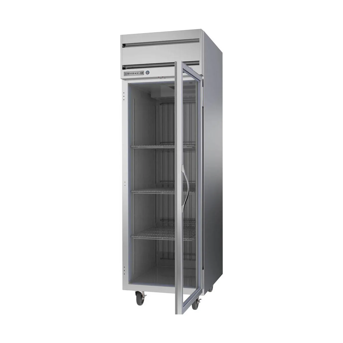 Beverage Air HFP1HC-1G 26" 1-Glass Door Reach-In Freezer, Top Mount, 21 cu. ft., Stainless Steel Front
