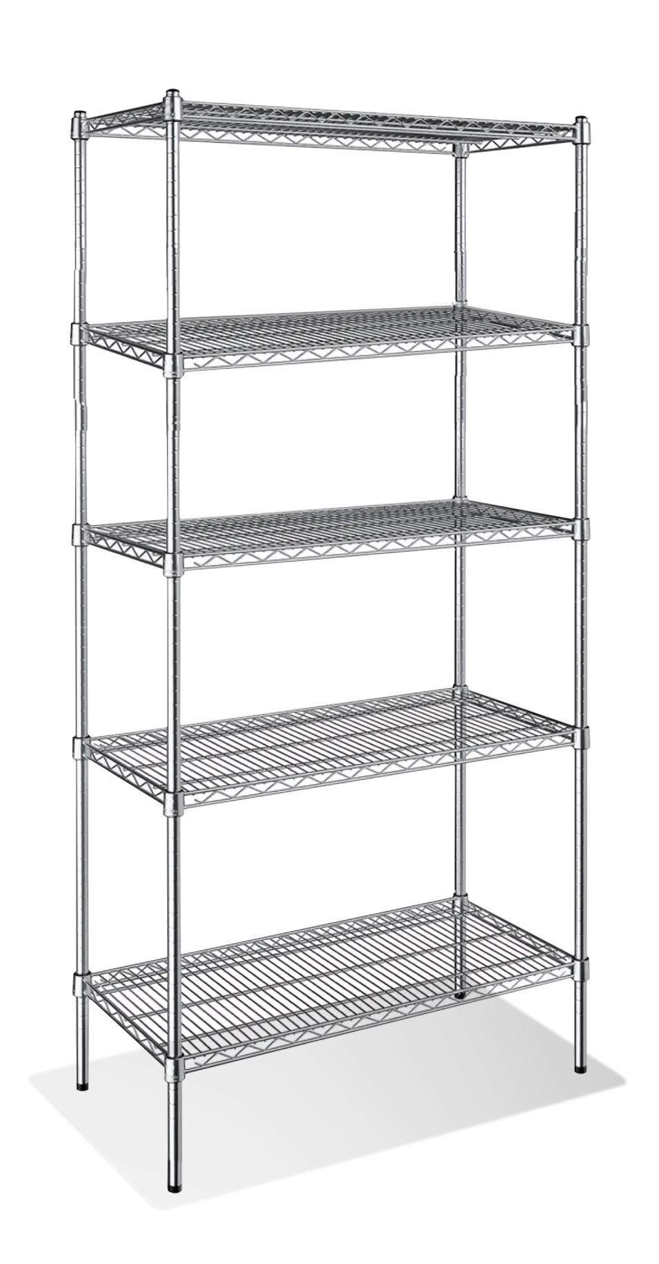 Steel Works SW1436C-5 Heavy Duty Wire Shelving Unit, 5-Tier, 14"X 36"