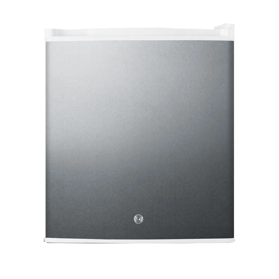 Summit FFAR25L7BISS 17" Built-in Compact Refrigerator in White, Stainless Steel Door, 1.7 cu.ft