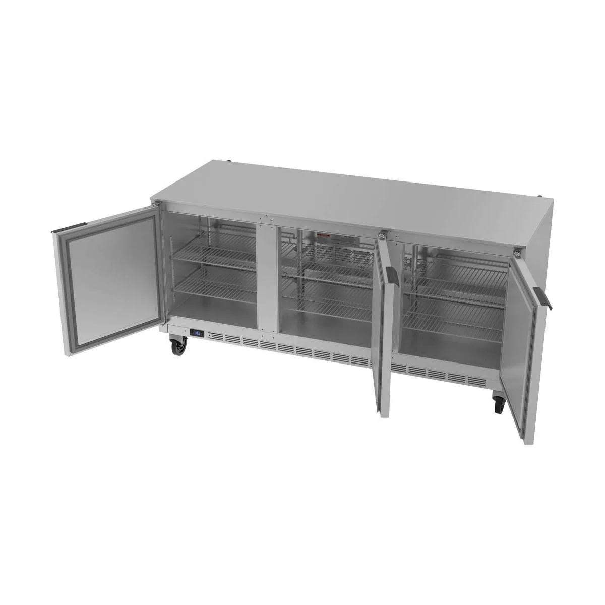 Beverage Air UCR72AHC 72" Three Section Undercounter Refrigerator w/ 3 Doors, 17.88 cu. ft.
