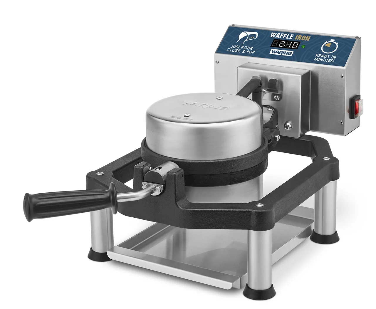 Waring WWHD500 Heavy-Duty Cast-Iron Belgian Waffle Maker / Baker