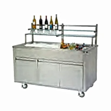 Lakeside 79863 60" Wilson Portable Back Bar with Stainless Steel Interior and Exterior
