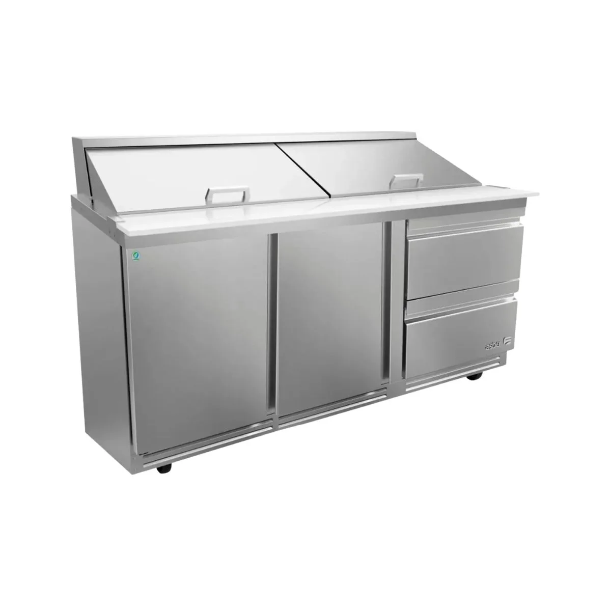 Asber APTM 72 30 D2 P 72" Mega Top Sandwich and Salad Prep Table w/ 2 Drawers & 2 Doors, 30 Pans